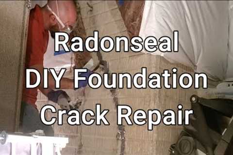 Another Crack fixed by Radonseal - DIY Foundation Hairline Crack Repair