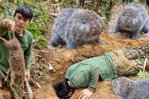 digging skills to catch bamboo rats, trapping wild chickens, building shelters, survival farm