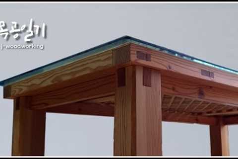 making a beautiful bench/table without nails or screws [woodworking]