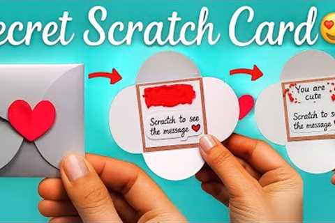 Secret Scratch Card Message Handmade Gift for Boyfriend/Bestfriend/Husband DIY Love Letter Card