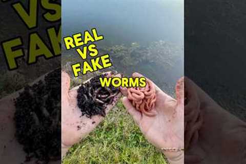Real Worms VS Fake Worms! #shorts #bassfishing