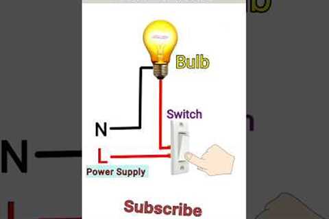 Very easy one switch one bulb wiring #point wiring #shorts #ytshorts #viral