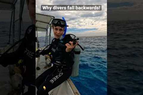 Why scuba divers fall backwards