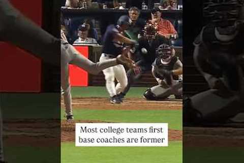 Auburn’s first base coach hit a home run! #shorts #auburn #baseball