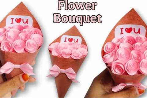 Handmade gifts ideas /How a make bouquet of flower with paper /Cute gift making for best friend