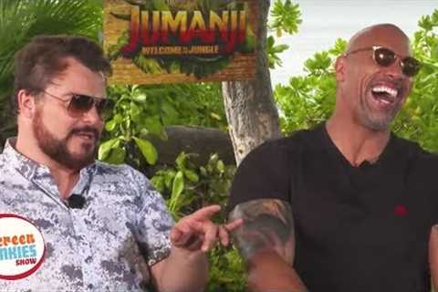 Jack Black Impersonates The Rock (Jumanji Cast Interview)