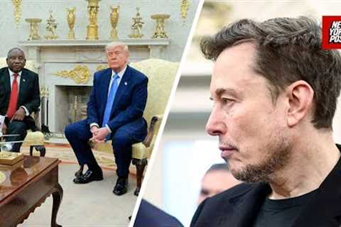 Watch Elon Musk’s reaction during Trump’s heated South Africa meeting in Oval Office