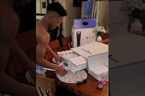 unboxing ps5 with my kids