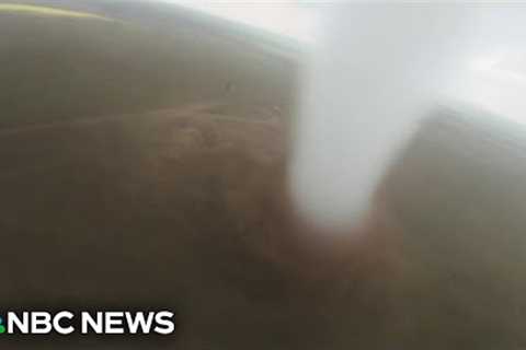 Drone intercepts Oklahoma tornado