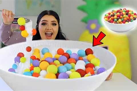 Turn this Slime JUMBO Challenge! 3 GIANT Clay, Cereal, Slushee Slime
