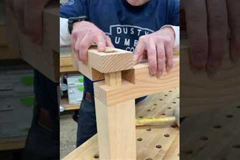 Combo joint - half lap wedged mortise and tenon #woodworking #joinery #tools