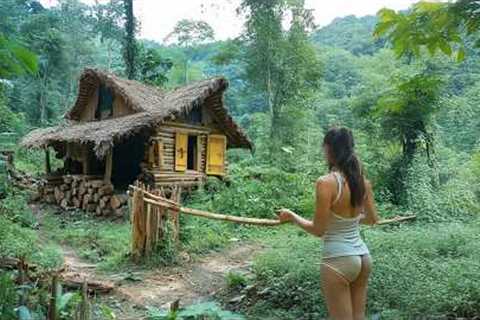 Beautiful Girl Builds a House in the Wild – The Stunning Result Will Leave You Speechless!
