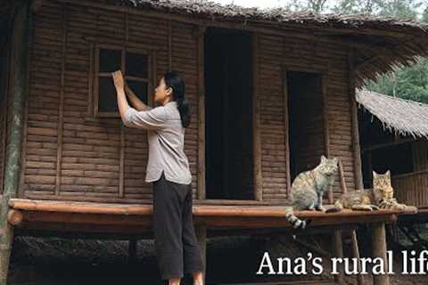Girl Builds Amazing Jungle House with Staircase and Water Floor | Primitive Survival Skills..