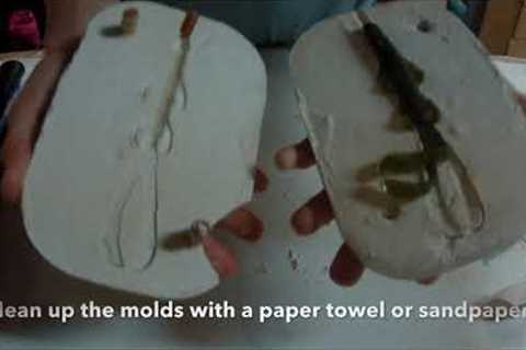 How to make a two piece plaster lure mold
