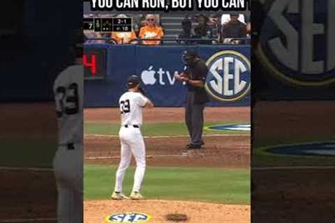 You can run but you can’t hide! Amazing content here from pitching ninja #sec #baseball