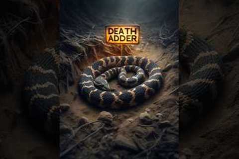 Why the Death Adder is the Smartest Snake #facts #animalfacts #shorts