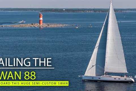 Swan 88 under sail – first trials on Swan's first hybrid boat, the Swan 88 no1 Dreamcatcher