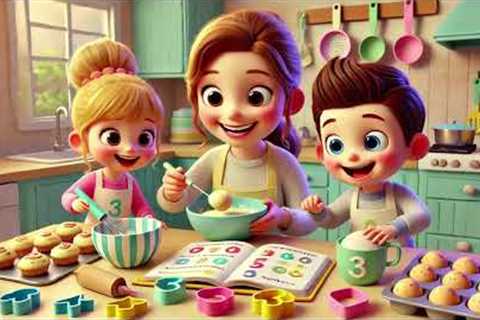 Baking with Numbers 🍰🔢 Learn to Count While We Bake! 🧁🎶 | Nursery Rhymes &amp; Kids Songs