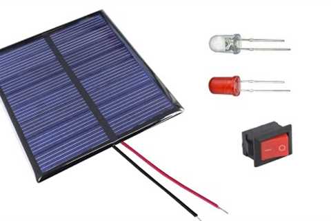 Solar Light with Switch - Solar Plate, Switch, LED Connection