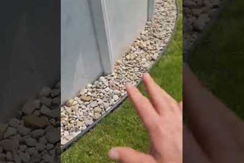 $3,000 to remove old and install new weed fabric, plastic edging, and cobble stone around pool