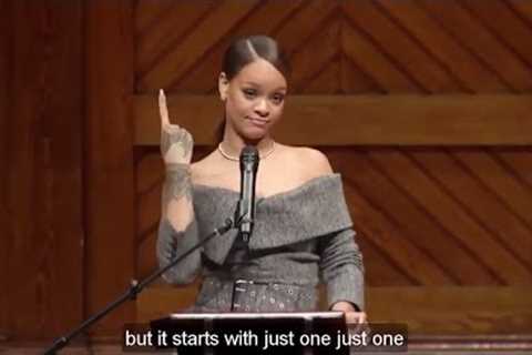 Learn English with Rihanna INCREDIBLE Speech at Harvard University - English Subtitles