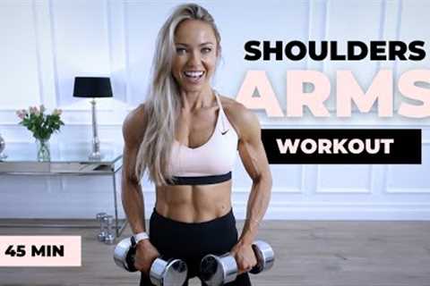 45 Minute Unilateral Shoulders & Arms Workout at Home | Caroline Girvan
