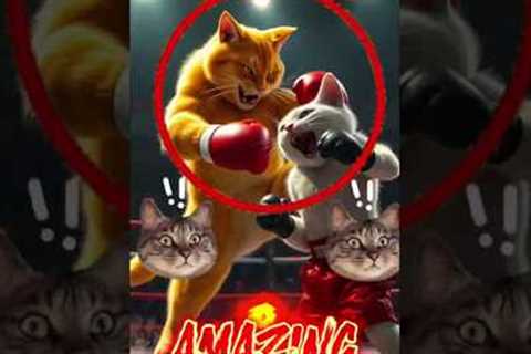 The White Cat Didn’t Deserve This Ending.. #cat #boxing #shorts