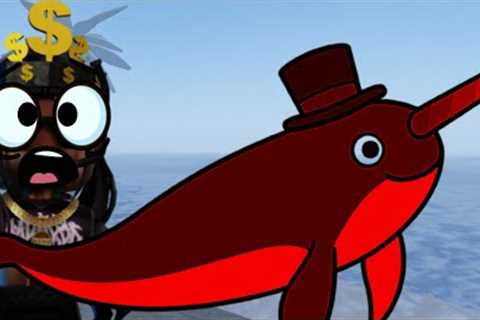 I CAUGHT THE NEW SANGUINE NARWHAL IN ROBLOX FISCH