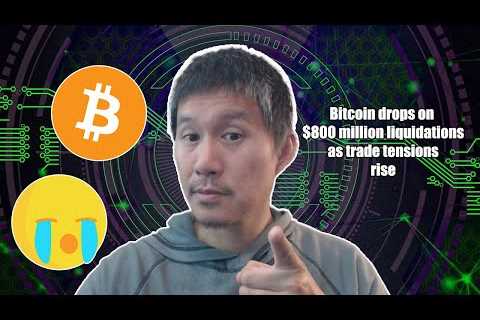 Bitcoin Dips on $800 million liquidations as Trade Tensions rise