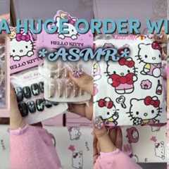 PACK A HUGE ORDER WITH ME ASMR ✨😻|| small business || nails art || nails asmr || asmr