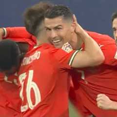 Cristiano Ronaldo scores to give Portugal a 2-1 lead over Germany