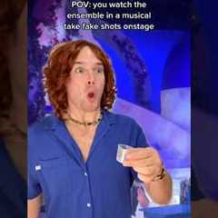 POV: actors taking *fake shots* onstage in party scenes 💀 #actor #broadway #pov #musical #theatre
