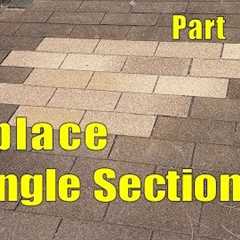 Roof Repair Asphalt Shingles Hurricane Damage 3 - Replace Shingle Section