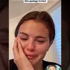 Selena crying over Justin Bieber song 😭💔 #selenagomez #justinbieber #shorts