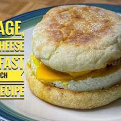 Vegan Sausage, Egg, and Cheese Breakfast Sandwich: HIGH PROTEIN