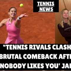 Tennis Rivals Clash: Brutal Comeback After ‘Nobody Likes You’ Jab! #tennis #sportsnews