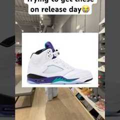 Trying to find Grape Jordan 5’s on release day🫣 #sneaker #shoes