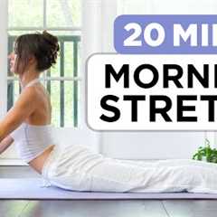 20 Min Easy Morning Yoga Stretches for Sore Muscles & Tension Relief
