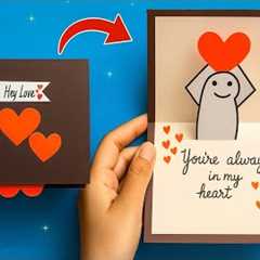 Pop Up DIY Love Card Making For Boyfriend Special Card Handmade Birthday Card Gift Ideas Simple ✨