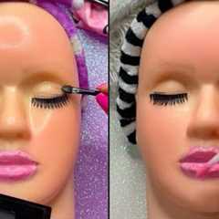 ASMR Satisfying with Unboxing & Review Mannequin beautiful Makeup Skincare Sounds Video Fast No ..