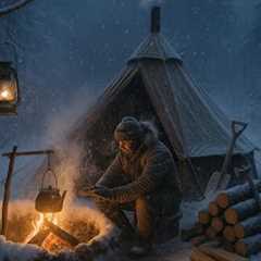 Primitive Survival in Snowstorm | Bushcraft Shelter Building & Winter Jungle Life Skills