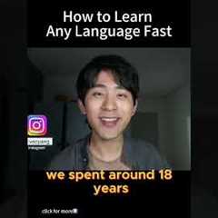 How to learn any languages fast #language #learning #english