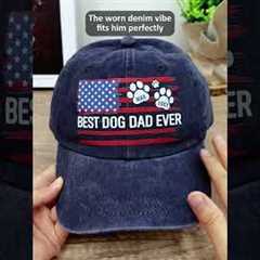 Denim cap for the best husband and dog dad #giftideas #personalized #gifts #dogdad