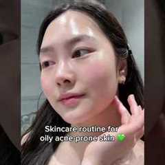 Step by step skincare routine for oily acne-prone skin #kbeauty #koreanskincare #skincare routine