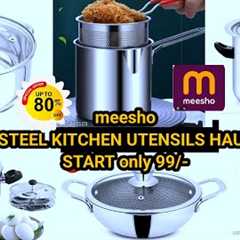 Meesho*Random steel Utensils Haul | Meesho Steel Bartan Haul | Affordable Kitchen products #Meesho