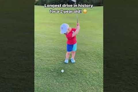 Longest Drive Ever for 2-Year-Old! 🚀🏌️‍♂️