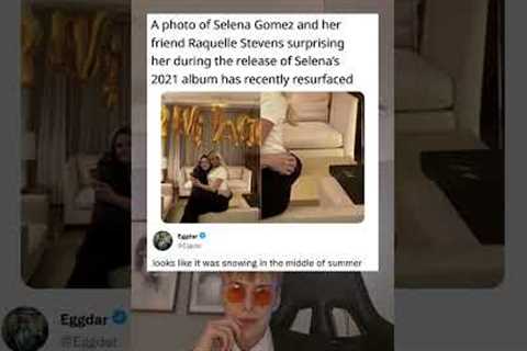 A photo of Selena Gomez and her friend Raquelle Stevens surprising her during the release of Selena
