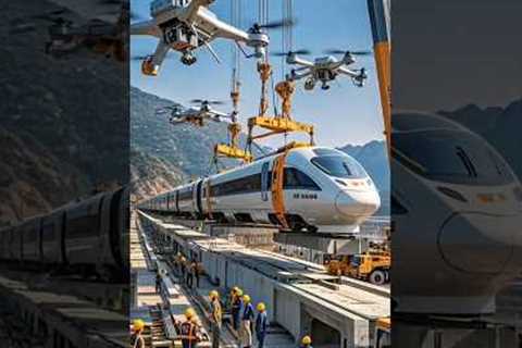 ai Railway Construction via Drones:The Technology of the Future #ai #automobile #military #wildlife