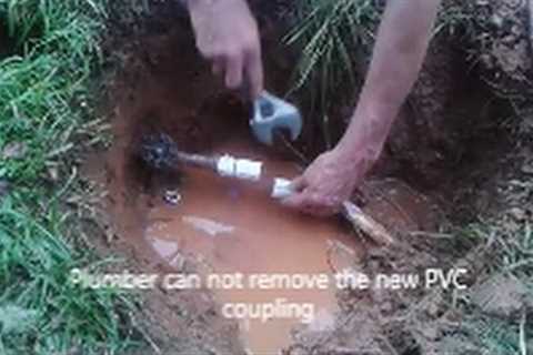 How to Fix A Broken Underground PVC Pipe -  Main water Line  Leak- Step By Step  -  D I Y
