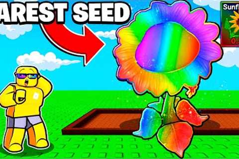 Growing RAINBOW SUNFLOWER in Grow a Garden